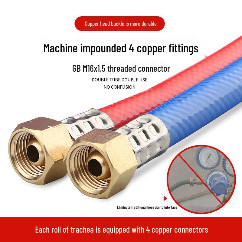 8mm High-Pressure Two-Color Oxygen Acetylene Hose with Three Rubber Layers and Two Wires for Industrial Welding and Cutting