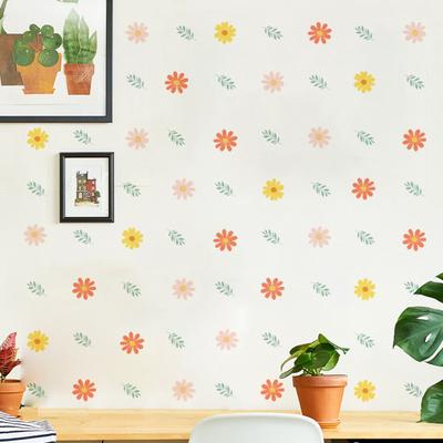 6Pcs Wall Decals, Flower Print Wall Stickers, Self-Adhesive Removable Waterproof Scratch Resistant Wall Decals for Kids Rooms And Kindergartens