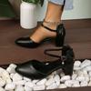 Spring Summer Fairy Style Thin-Strap High Heels Bowknot with Golden Buckle Comfortable Versatile