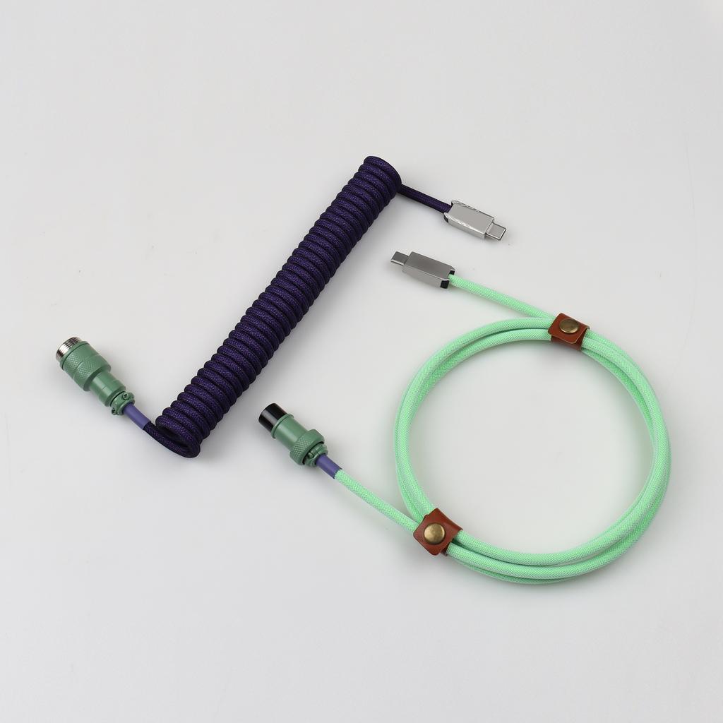 Laptop Keyboard Cable Type c to Usb c Long Coiled Cable for Mechanical Keyboard Usb c Coiled aviator Cable
