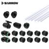 Barrow OD12/14/16mm Hard Tube Fitting Kit Brass Metal Connector G1/4'' Adapters Compression + 90 Degree Fitting + Water Plug