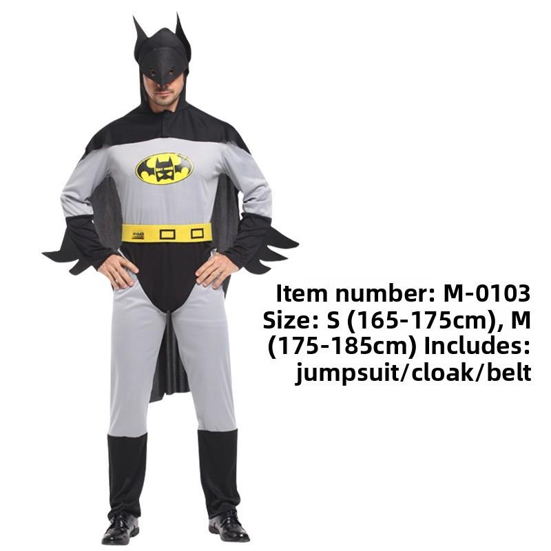 Superhero Batman Costume Set With Flat Fabric For Kids And Adults Halloween Party Play