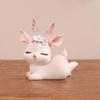 Kawaii Resin Pink Deer Ornament Mini Deer Birthday Cake Decor Baby Deer Doll Sculpture  Bedroom
