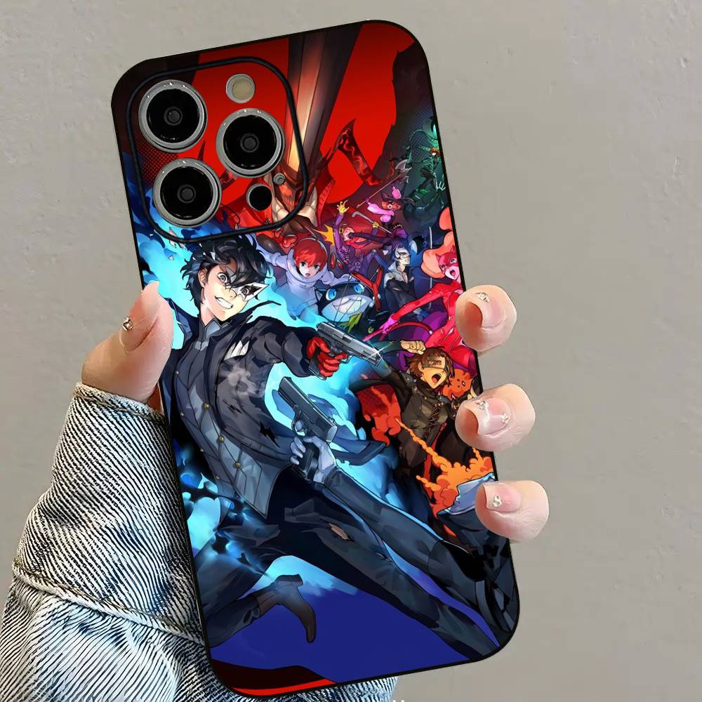 P-Persona 5 COOL Anime Phone Case For iPhone 16 15 14 13 12 11 PRO MAX PLUS Mini TPU Soft to Skin-friendly case