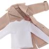 1/12 Male Action Figure Clothes Overcoat Costume Miniature with Long Sleeve Backing Shirt