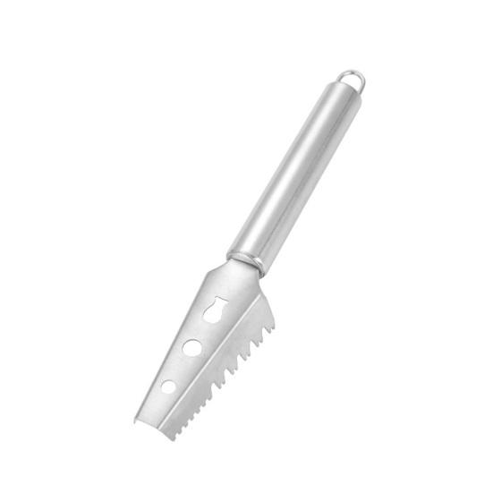 

Скребок для чистки чешуи рыбы из нержавеющей стали с защитой от брызг Эргономичный ручной инструмент для очистки чешуи Кухонный легкий незаменимый аксессуар для рыбалки и приготовления пищи C