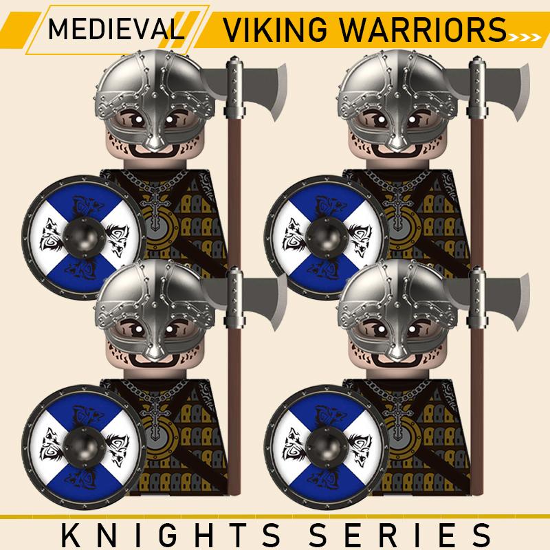 Medieval Military Knights Series Building Blocks Castle Army Soldier Figures Shield Sword Accessories Warrior Bricks Gifts Toys