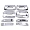 Silver Look Exterior Handle Trim Set, 4 Piece ABS Door Handle Covers for 2004-2014 Truck Door Area Update Daily