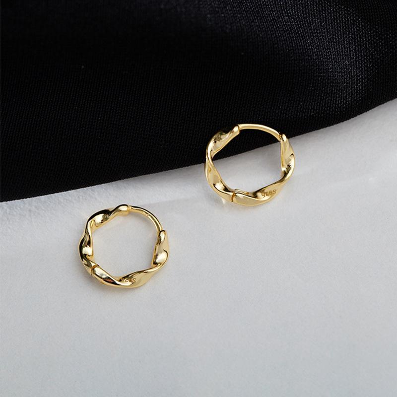 Fashion Gold Color Geometric U-Shape Hoop Earrings for Women Men Punk Hip-Hop Metal Round Circle Earrings Party Zircon 2025