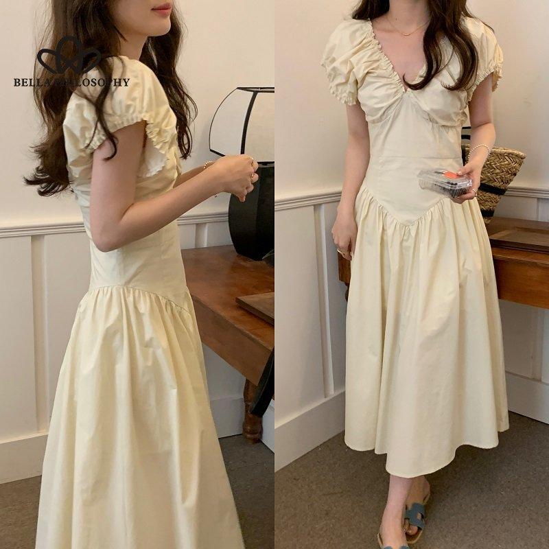 Francouzské retro Hepburn elegantní plisovaný výstřih bez rukávů Středně dlouhé šaty úzkého střihu Dámská móda Elegantní společenské dlouhé šaty