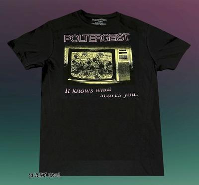 New Poltergeist TV Movie Poster 1982 Horror Black Movie Mens Vintage Unisex T-Shirt