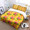 Flamingo Tropical Bedding Set Bedding Duvet Cover Set Duvet Cover Pillowcases  (1 * Duvet Cover 2 * Pillowcases, Without Duvet Insert)