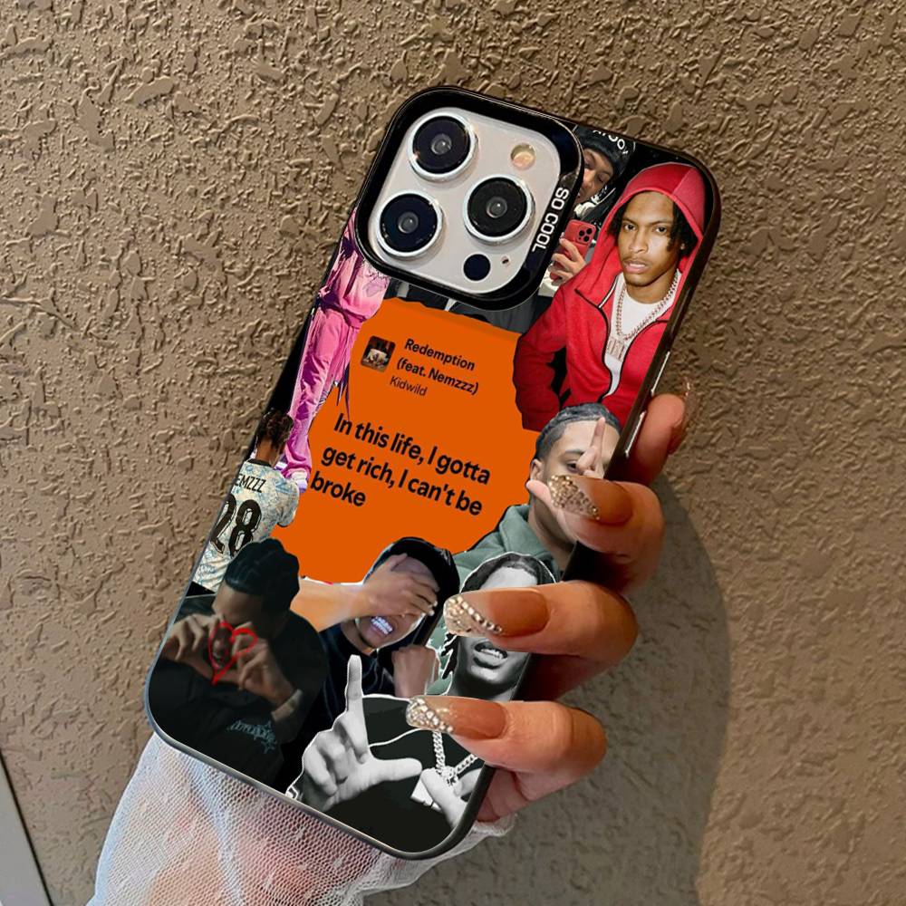 

Nemzzz British Rapper Phone Case For IPhone 17 16 15 14 11 12 13 Pro Max Plus Pro Colored Silver Cover iPhone 14 plus