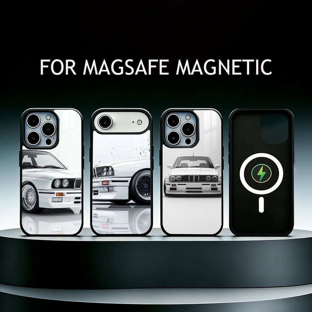 E30 CAR Phone Case For iPhone17,16,15,14,13,12,11 Plus,Pro Max Magnetic For Magsafe Wireless Charging