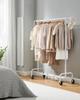 SONGMICS Clothes Rack with Wheels, Heavy-Duty Garment Rack with Extendable Hanging Rod, 130 kg Load Capacity, 45 x (110-150) x 160 cm, Chrome-Plated