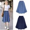 A-Shaped High Waist Mid-Length Jean Skirt Women Loose And Slim Casual Half-Length Skirt