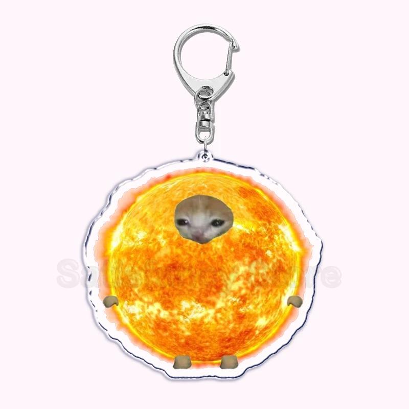 Creative Banana Cat with Heart Keychain for Accessories Bag Pendant Food Fruit Happy Cats Key Chain Ring Keychains Jewelry Gift