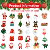 20/30pcs Mini DIY Christmas Keychains Christmas Tree Ornaments Resin Miniaturess for Craft Christmas Decor