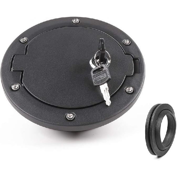 Fuel Door Cover JeCar Locking Gas Cap Cover For 2007-2018 Jeep Wrangler JK & Unlimited