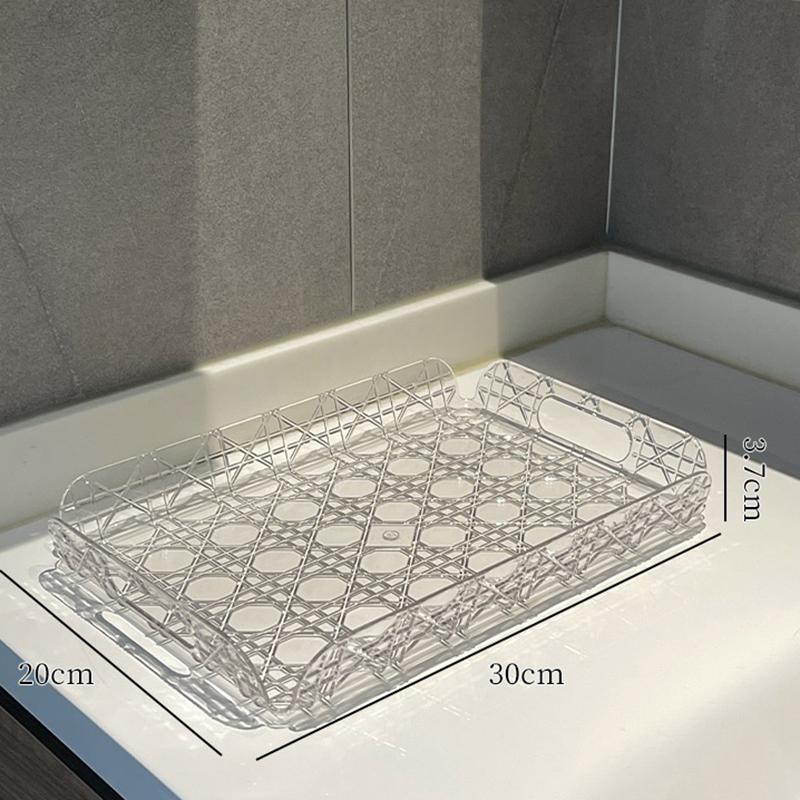 

Бытовой прямоугольный поднос для хранения, подставка для чашек, подставка для стаканов с водой, поднос для чая, легкая роскошь, высокий класс, высокая эстетика, чайный сервиз, украшение для дома M