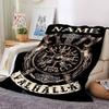 Customiz Name Personality Viking Sign Blanket Soft &Warm Sofa Office Bed Travel Lunch Break Blanket, Gift Suitable All Seasons