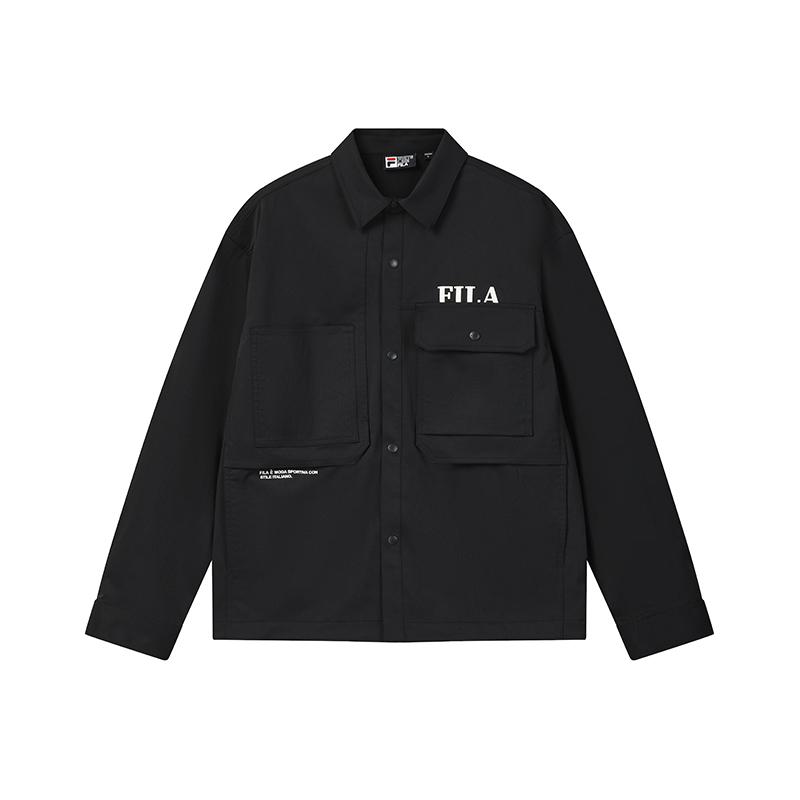 FILA Original Fashion Simple Personality Trend Classic Retro Sports Casual Versatile Comfortable Workwear Loose Woven Jacket Men jackets F11M619706FNV