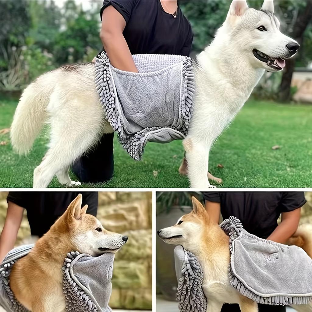 Non-Toxic Super Absorbent Big Puppy Pet Dog Towel Bathrobe Bath Towels Quick-Drying Cat Bath Towel Bath Supplies Dog Towel Microfiber