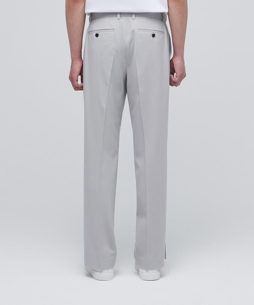 MUSINSA STANDARD Semi-Wide Slit Hidden Banding Slacks [Light Gray]