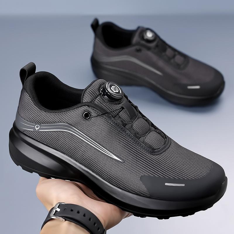 Men's shoes 2025 summer new platform rotating button sports shoes urban outdoor leisure comfortable mountaineering dad shoes