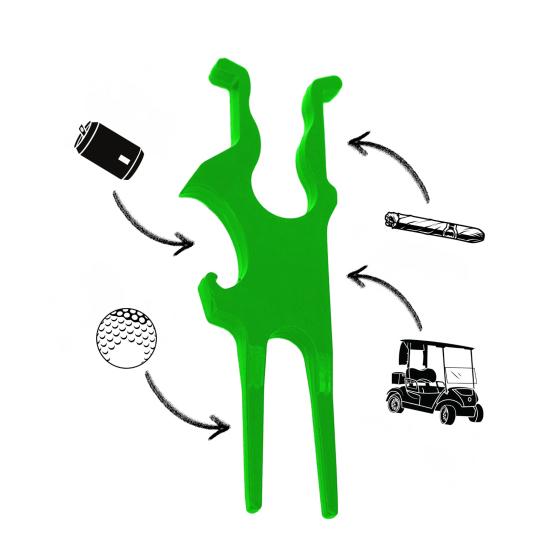 Golfholder Divotverktøy Magnetisk Golfholder for Golfbil 3-i-1 Golfholder med Divotverktøy Klemme Ballmarkør Ølåpner Gave til Golfere