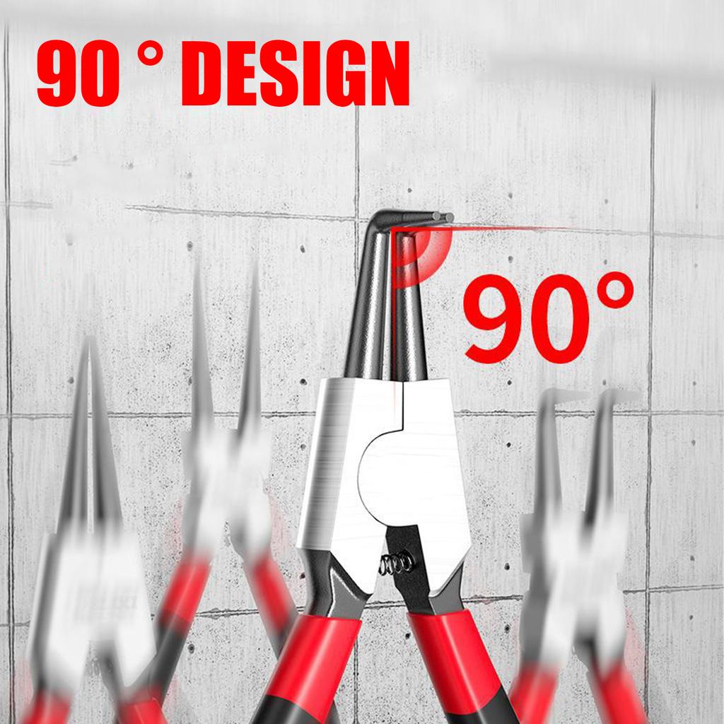 Vnitřní/Vnější kleště na pojistné kroužky Šetřící práci Kleště na pojistné kroužky Ergonomická rukojeť Vnitřní/Vnější kleště s rovnými hroty