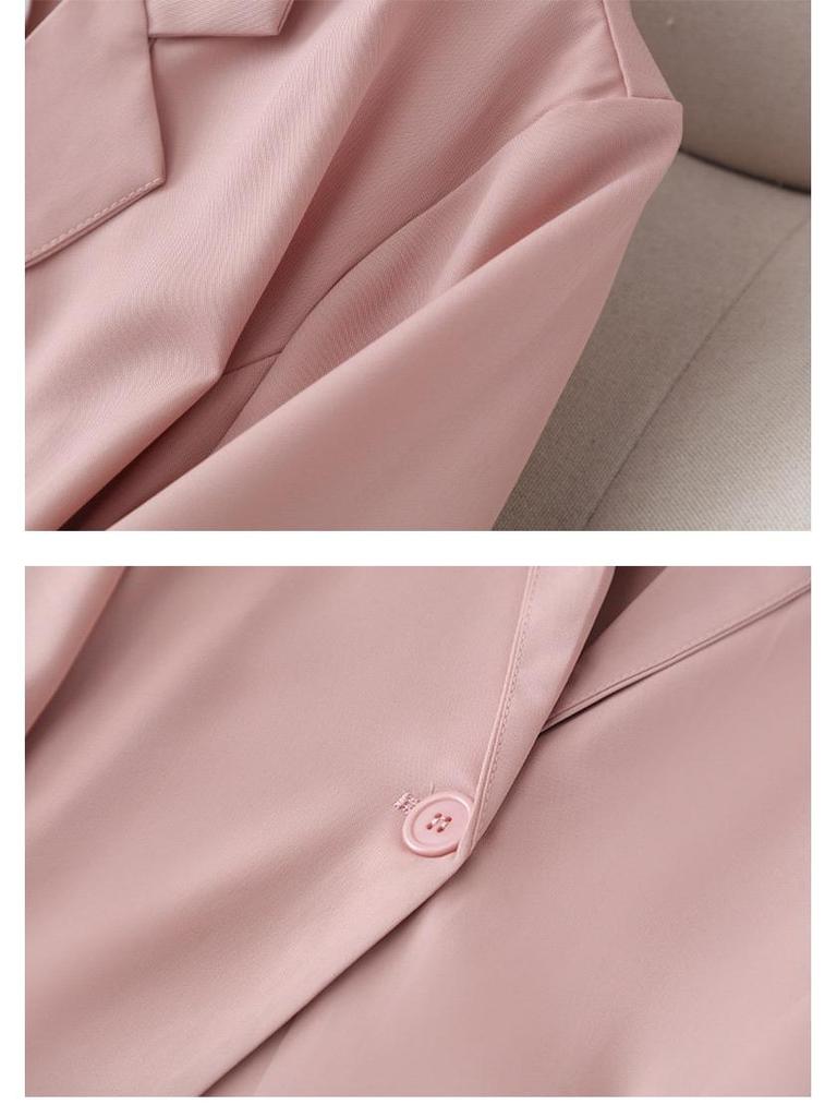 Hochwertiger Blazer in Übergröße: Alterslos Schlanke Passform, Siebenärmel, Street Style für Frühling/Sommer - Damen 200 Jin