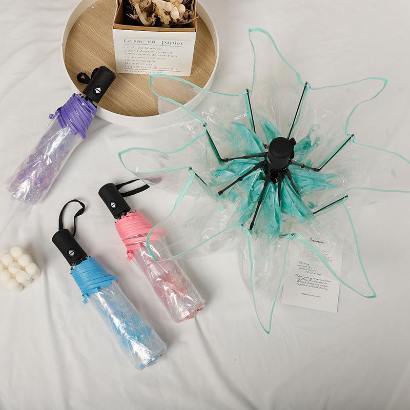 Transparent Clear Umbrella 3 Fold Umbrella