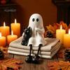 Unique Gifts for Halloween Lovers Figurines, Spooky Ghost Skeleton Pumpkin Black Cat Resin Ornaments, Durable Seasonal Home Accents Tabletop