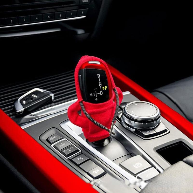 Fashion Hoodie Car Shift Knob Cover Manual Fashion Handle Gear Lever Decoration Hoodie Cover Automatic Car Interior Accessories