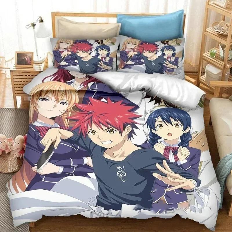 3D Anime Food Wars! Shokugeki No Soma Printed Bed Set Duvet Cover Pillowcase Bedding Set Bed Linen Sheet Quilt Cover Full Size