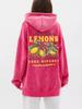 Autumn Winter Womans Washed Hoodie Premium Fresh Lemons Printing Sweatshirt Retro Oversize Cotton Clothes
