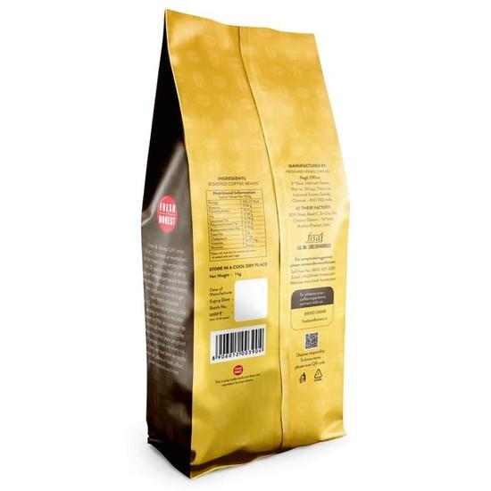 Fresh & Honest GOLD | Roasted Coffee Beans | 25years Anniversary Pack | Arabica Robusta Blend | 1Kilo