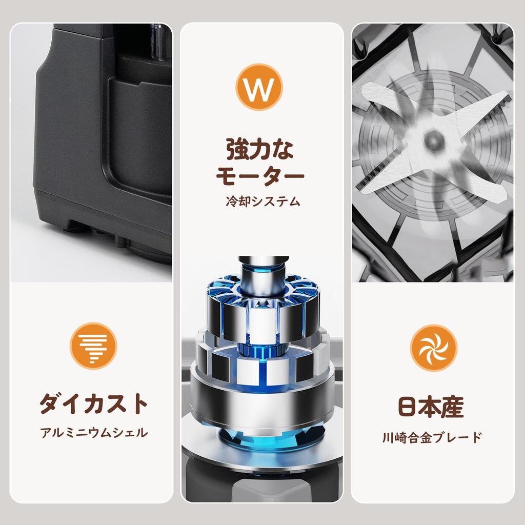 Fretta Vacuum Mixer Vacuum Blender 1500ml Large Capacity High Power High Speed Rotation Can Crush Ice 6 Blades Smoothie No Oxidation Juice/Soup/Sauce