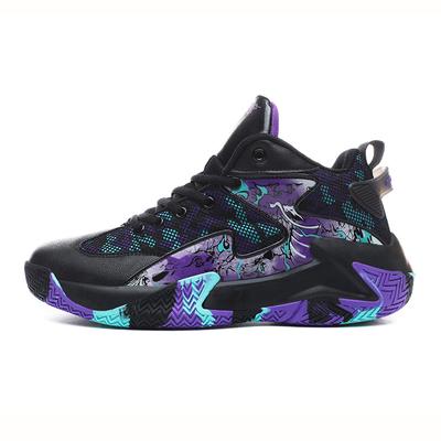 Scarpe da basket Guochao graffiti gomma scarpe da coppia traspiranti high-top comode street fighter piattaforma da basket scarpe da corsa uomo