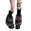 Women Ruffle Lace Leg Warmer Sweet Knee Highs Socks Mesh Flared Leg Socks Princess Leg Sleeves Halloween Costumes