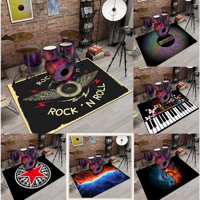 Tapis de batterie, Tapis de batterie électrique Tapis de batterie jazz Insonorisation Tapis de batterie électronique Noir Instrument de musique Décoration de maison Tapis