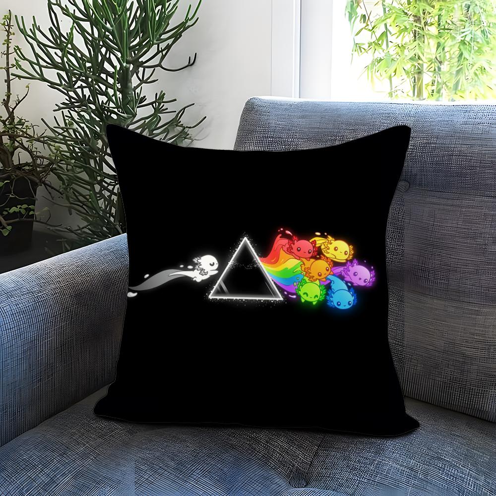 Cute Axolotl Cartoon Cushion Cover Comfortable Reversible Pillow Cover Ideal for Car Sofa Bedroom & Beyond