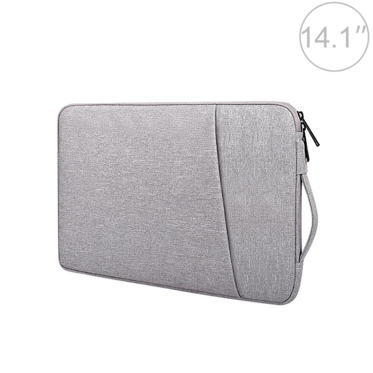 ND01D Polyester Felt Laptop Sleeve for 14.1 Inch Notebook, Waterproof Protective Carrying Bag with Front Pocket & Telescopic Handle