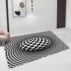 3D Vortex Illusion Carpet Entrance Door Floor Mat Abstract Geometric Optical Doormat Non-slip Floor Mat Living Room Decor Rug