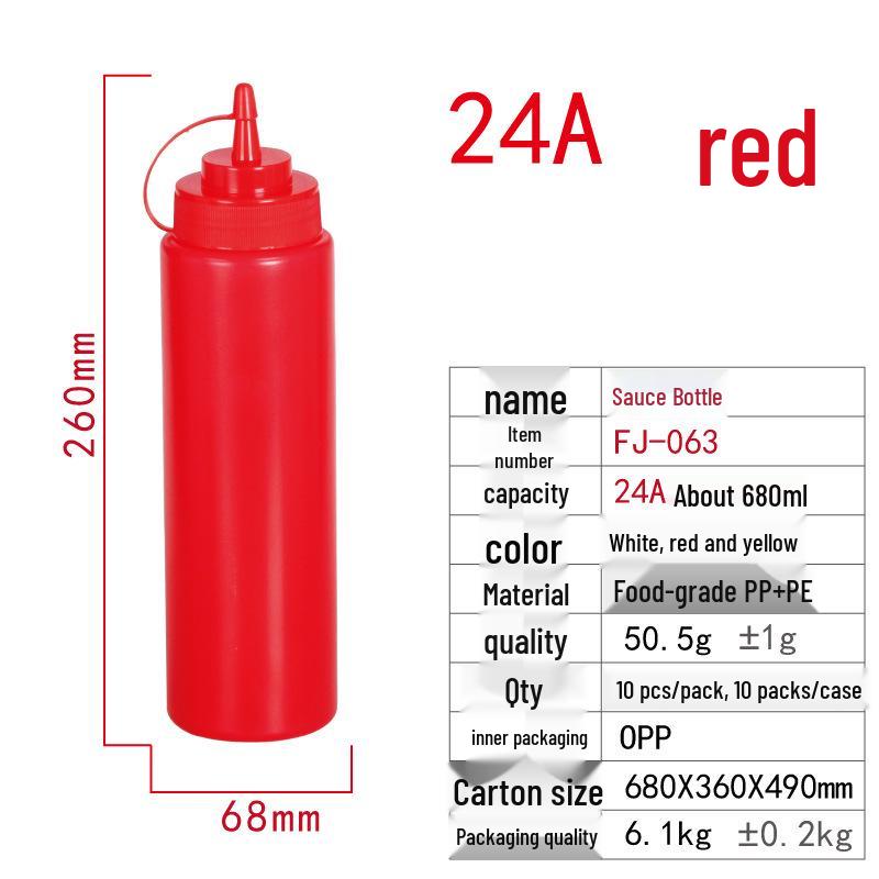 Single-Hole & Three-Hole Squeeze Sauce Bottle for Ketchup & Salad Dressing with Pointed Mouth