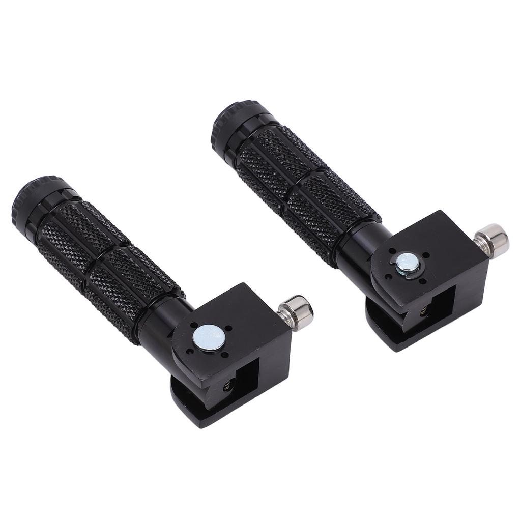 1 Pair Universal Motorcycle Footrests Rear Set Footpegs with 8mm Mounting Bolts Replacement for Aprilla