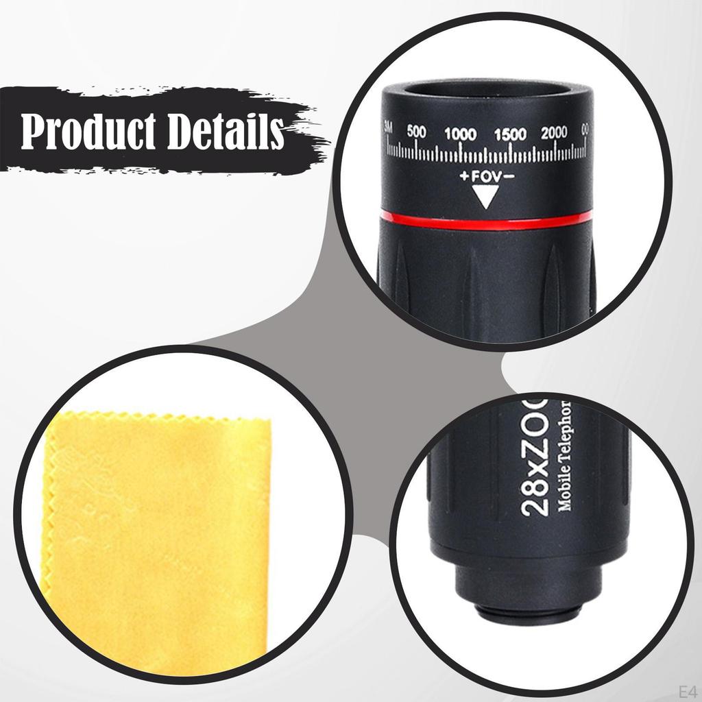 Telephoto Lens for Mobile Phone, Accessory, Professional Carrying Bag, Telescope