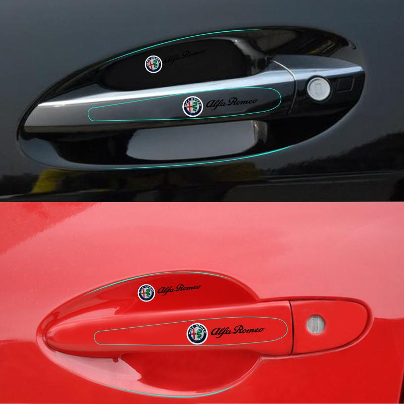 TPU Car Transparent Door Bowl Handle Protective Film Sticker For Alfa Romeo Giulietta Mito 159 Giulia Stelvio 156 147 Tonale