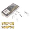 150Pcs Cotter Pin Set 2mm R-Clips Spring Connectors High Hardness Splint Pins for Car Repair DIY Handcraft Hardware Use